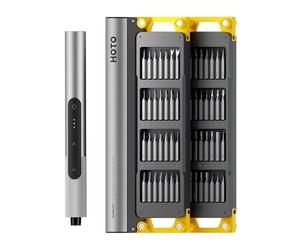 HOTO SNAPBLOQ™ S-A01 3.7V Mini Electric Screwdriver with 56 Bits & 3 Torque Settings, Precision Mini Screwdriver, 250RPM, Brighter LED Light, Repair Tool Kit for Electronics, Phone, Laptop, DIY
