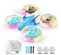HOTOIQ Mini Drone for Kids with LED Lights, with 3 Modular Batteries, 3D Flip and 3 Speeds,Kids Drone Quadcopter for Beginners, Propellers Full Protect Easy to Fly Toy Gift for Boys and Girls