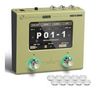 HOTONE Multi Effects Processor Pedal Guitar Bass Amp Modeling IR Cabinets Simulation Multi LanguageStereo OTG USB Audio Interface Ampero Mini MP-50 (include 10 PCS Additional Footswitch Toppers)