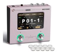 HOTONE Multi Effects Processor Pedal Guitar Bass Amp Modeling IR Cabinets Simulation Multi LanguageStereo OTG USB Audio Interface Ampero Mini MP-50 (Include 10 PCS Additional Footswitch Toppers)