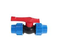 Hotooldo 1Pcs 20mm Stop Tap Valve Pipe Connector,External Thread Garden Hose Connector for HDPE Water Pipe Compression Fit Valve Tap, 1Pcs (20mm (1/2"))