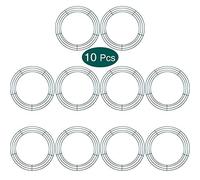Hotop 10 Packs Christmas Metal Wreath Frame Green Round Wire Wreath Making Ring DIY Macrame Floral Crafts Wire Form Christmas Decoration Door Craft (12 Inches)