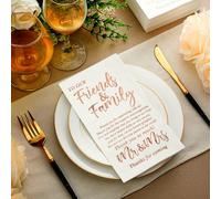 Hotop 100 Pcs Rose Gold Wedding Napkin Mr & Mrs Dinner Napkin for Reception | Disposable Decorative Towels, for Wedding Shower Banquet Rehearsal Dinner Decor