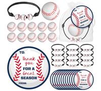 Hotop 12 Set Baseball Team Gifts Season Mini Stress Balls Bracelets with Thank You Cards Motivational Graduation Party Favors for Boy Girl