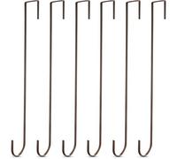 Hotop 15 Inch Wreath Hangers for Front Door Wreath Doors Hangers Steel Material Clothes Towel Hooks Holder Over the Door Hanger Hooks for Christmas Halloween Front Decorations(Bronzed,6 Pieces)