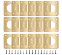 HOTOP 18 Pieces Metal Bird House Guard with Copper Portal Bird House Hole Protector Guards for Bird Houses Metal Bird Guard for Eastern Bluebird Houses (1 1/8'' Opening)