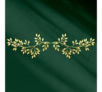 Hotop 2 Pieces Metal Tree Leaf Wall Decor Vine Olive Branch Leaf Wall Art Wrought Iron Scroll Sculptures Above the Bed, Living Room, Outdoor Decoration(Classic Style,Gold)