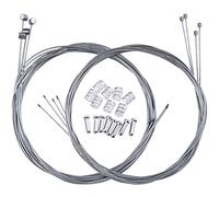 Hotop 2 Set Mountain Bike Brake Cable Gear Cable Wire and Cable End Crimps Kit
