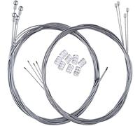 Hotop 2 Set Road Bike Brake Cable Bicycle Gear Cable Wire and Caps Set (2 Set Road Bike Brake Cable Style)