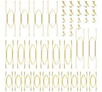 Hotop 20 Pieces Invisible Wall Plate Hangers 4/5/6/8/10 Inches Wall Plate Hangers Stainless Steel Decorative with 20 Pieces Hook with Nails for Decorative Antique and Arts(Gold)
