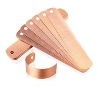 Hotop 30 Pieces 4.5 Inch Copper Plant Tags Long Copper Garden Labels Reusable Plant Tree Labels with 30 Pieces Copper Ties for Gardening Plants