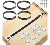 Hotop 4 Sets Drawer Repair Kit Replacement Kitchen Drawer Kit Accessories Metal Kitchen Drawer Brackets Mend Repair Broken Buckled Drawers Repair Kit for Drawers Wardrobe Furniture Cabinets