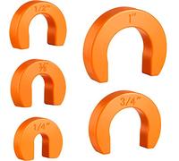Hotop 5-Piece Disconnect Clip Tool Set - Push-fit Fitting Removal Tools for Easy Disconnection, Includes 5 Sizes 1/4, 3/8, 1/2, 3/4, and 1 Inch(Orange)