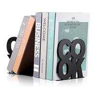 Hotop Metal Cookbook Bookends (Black, 2 Pack, 14 x 13 x 12.5 cm, Powder Coated)