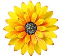 Hotop Metal Flower Wall Decor - Bright Floral Hanging Sculpture for Kitchen, Living Room, Courtyard & Fence Decor (Delicate Style)