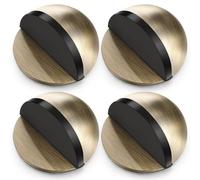 Hotop Self-Adhesive Floor Door Stoppers Oval Stainless Steel Door Stop Mounted Half Moon Wall Protector with Glues for Hard Floor Glass(Bronze Color,4 Pcs)