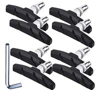 Hotop V Bike Brake Pads with Hex Nuts and Spacers V Bicycle Brake Blocks Set 70 mm (Black)