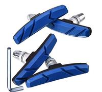 Hotop V Bike Brake Pads with Hex Nuts and Spacers V Bicycle Brake Blocks Set 70 mm (Blue)