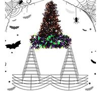 Hotop Witch Hat Shaped Metal Wreath Frame Pirate Ship Elf Hat Shape Wreath Form Metal Frame for Halloween Christmas DIY Craft Holiday New Year Wall Door Decors (8 Pieces, 12.6 x 13.4 Inch)