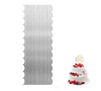 HotoPink 1 PCS 9 Inch Cake Scraper, Stainless Steel Cake Edge Smoother Scraper Double Sided Patterned for Icing Frosting Baking Cream Cakes Dessert Kitchen Tools