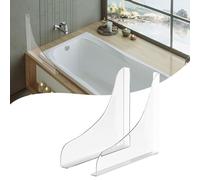 HotoPink 2 Pcs Shower Splash Guard, Clear Self Adhesive Bathtub Corner Splash Guard, Acrylic Self Adhesive Kitchen Sink Splash Guard, Shower Blocker Washbasin, Tubs, Sink
