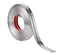HotoPink 5M PVC Inside Outside Corner Trim, 2CM Self-Adhesive Silver Wall Molding Corner Trim, Peel and Stick L Shape Edge Protector Strip for Windows Wall Ceiling Furniture Countertop Frame