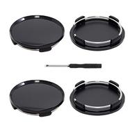 HotoPink 63 mm Wheel Hub Cover, 4 Pcs Hub Centre Caps, Universal Car Wheel Center Hub Caps Replacement with Flat Blade Screwdriver for Universal Wheel Centre Caps OD 63mm ID 60mm