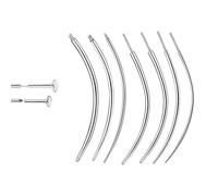 HotoPink 7 Pcs 316L Surgical Steel Piercing Curved Taper, Insertion Pins Body Taper 14G 16G 18G 20G Piercings Kit Assistant Tool for Ear/Nose/Lip/Eyebrow/Belly/Nipple/Tongue Piercing Changing