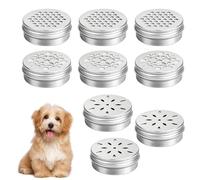 HotoPink 9 PCS Dog Scent Training Tins, Aluminum Scent Work Box with Ventilation Holes, 60ml Round Scent Canisters for Puppy Training Behavior Aids Activities Nose Work and Agility Jar Empty
