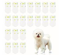HotoPink Disposable Dog Boots for Injured Paws, 20 PCS Waterproof Pet Shoes with Bandage, Disposable Paws Protector Stop Licking for Indoor Outdoor Walking S (5-16 lb)