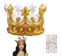 HotoPink Inflatable Crown, Gold Birthday King Crowns, Party Hats for Adult Decoration, Birthdays, Parties Novelty Accessory
