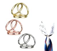 HotoPink Three Rings Scarf Ring, 3 Pcs Scarf Rings for Women, Elegant Silk Scarf Holder with Multiple Tying Methods, Fashion Silk Scarf Buckle for Clothing Scarves Accessories