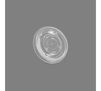 Hotpack Clear Flat Lid for 8-10oz Smoothie Cups - 78mm PET, Disposable & Leak-Resistant, 1000 Pieces, 100x10 Packets.