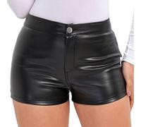 Hotpants Women's Sexy Leather, Fashion Shorts Women's Elegant, Leather Shorts for Women, Funky Shorts Women's Summer Leather Shorts Mini Sports Shorts Women's Yoga Shorts Cool Women's Shorts Gym