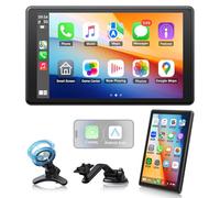 HOTPEAK 8 inches Carplay Screen for Car with Wireless Carplay Android Auto, Portable Carplay for Apple with Live Navigation, Super Link, Voice Control, Magnet Mount, Horizontal and Vertical Screen,OTA