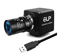 Hotpet 4K USB Camera 10X Optical Zoom Webcam Built-in Microphone for Video Conference Live Streaming IMX317 Sensor 2160P 30FPS Webcamera with 5-50mm Varifocal Lens for PC Laptop Raspberry Pi