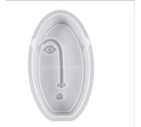Hotplex Abstract face Silicone molds, Suitable for Candles, Soaps, and Plaster, Irregular Oval and Square Shapes, Transparent. (Clear-1)