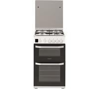 Hotpoint 50cm Double Cavity Gas Cooker with Lid