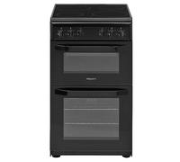 Hotpoint 50cm Electric Twin Cavity Fan Cooker - HD5V92KCB/UK Black