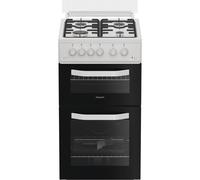 Hotpoint HTG5GCWL 50cm wide Single Oven Gas Cooker - White - A+/A Rated, White