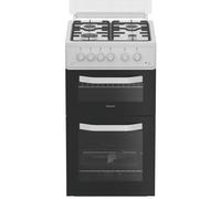 Hotpoint HTG5GCWL 50cm Gas Cooker - White - A+/A Rated, White