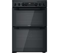 Hotpoint 60cm Double Oven Electric Cooker - Black