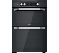 Hotpoint 60cm Double Oven Induction Electric Cooker - Black