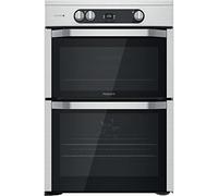 Hotpoint 60cm Double Oven Induction Electric Cooker - Stainless Steel