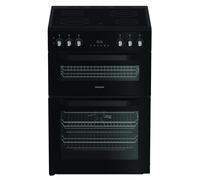 Hotpoint Hde6Vdc2B1 - Black Electric Double Cooker - 60Cm Ceramic Hob - A Rated