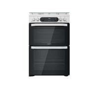 Hotpoint 60cm Gas Cooker - Double Oven White
