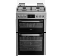 Hotpoint HDG6GDCX 60cm Double Oven Gas Cooker - S/Steel