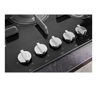 Hotpoint 75cm 5 Burner Gas on Glass Gas Hob with Vertical Flame Black