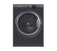 Hotpoint 8kg Black Washing Machine - Freestanding 1400rpm AntiStain Steam A-Rated