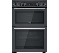 Hotpoint Cannon CD67V9H2CA Anthracite Freestanding 60cm Electric Double Cooker